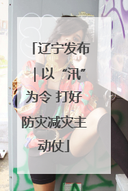 辽宁发布｜以“汛”为令 打好防灾减灾主动仗