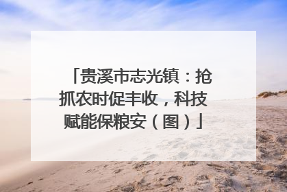 贵溪市志光镇：抢抓农时促丰收，科技赋能保粮安（图）