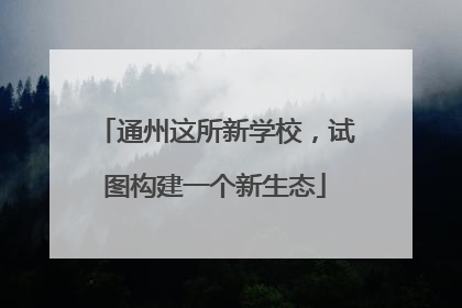 通州这所新学校，试图构建一个新生态