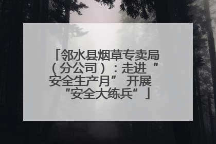 邻水县烟草专卖局（分公司）：走进“安全生产月” 开展“安全大练兵”