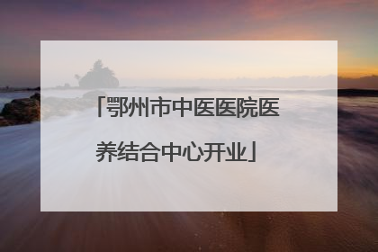 鄂州市中医医院医养结合中心开业