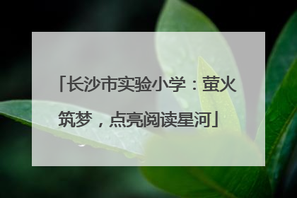 长沙市实验小学：萤火筑梦，点亮阅读星河