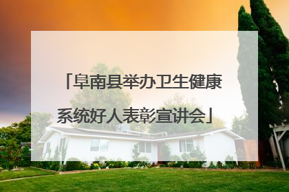 阜南县举办卫生健康系统好人表彰宣讲会