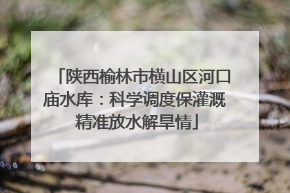 陕西榆林市横山区河口庙水库：科学调度保灌溉 精准放水解旱情