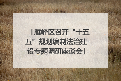 雁峰区召开“十五五”规划编制法治建设专题调研座谈会