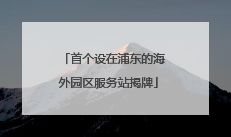 首个设在浦东的海外园区服务站揭牌
