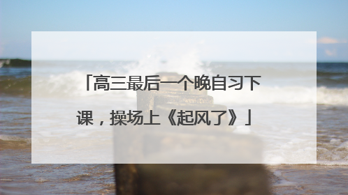 高三最后一个晚自习下课，操场上《起风了》