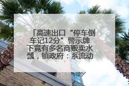高速出口“停车倒车记12分”警示牌下竟有多名商贩卖水瓢，镇政府：系流动摊位，已多次劝离