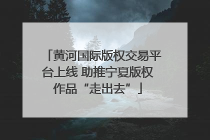 黄河国际版权交易平台上线 助推宁夏版权作品“走出去”