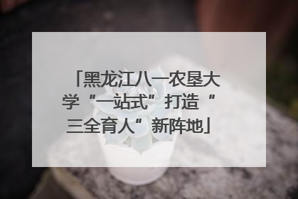 黑龙江八一农垦大学“一站式”打造“三全育人”新阵地