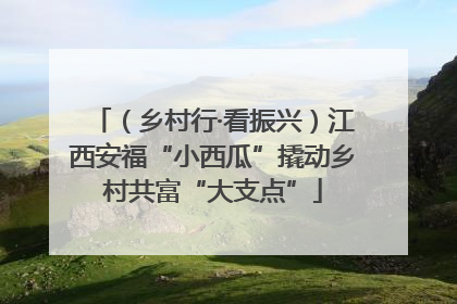 （乡村行·看振兴）江西安福“小西瓜”撬动乡村共富“大支点”