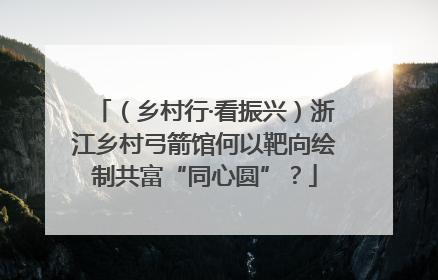 （乡村行·看振兴）浙江乡村弓箭馆何以靶向绘制共富“同心圆”？