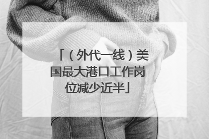 （外代一线）美国最大港口工作岗位减少近半