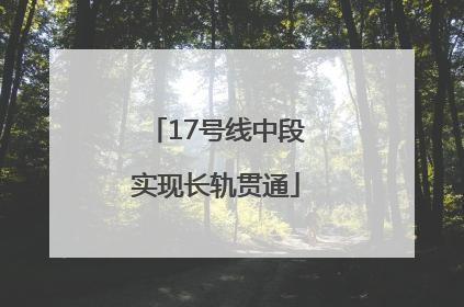 17号线中段实现长轨贯通