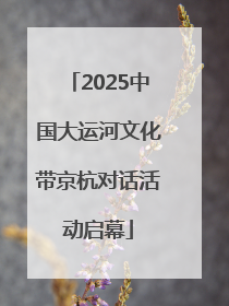 2025中国大运河文化带京杭对话活动启幕