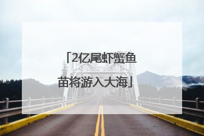 2亿尾虾蟹鱼苗将游入大海