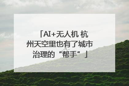 AI+无人机 杭州天空里也有了城市治理的“帮手”