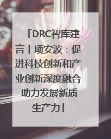 DRC智库建言丨项安波：促进科技创新和产业创新深度融合 助力发展新质生产力