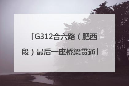 G312合六路（肥西段）最后一座桥梁贯通